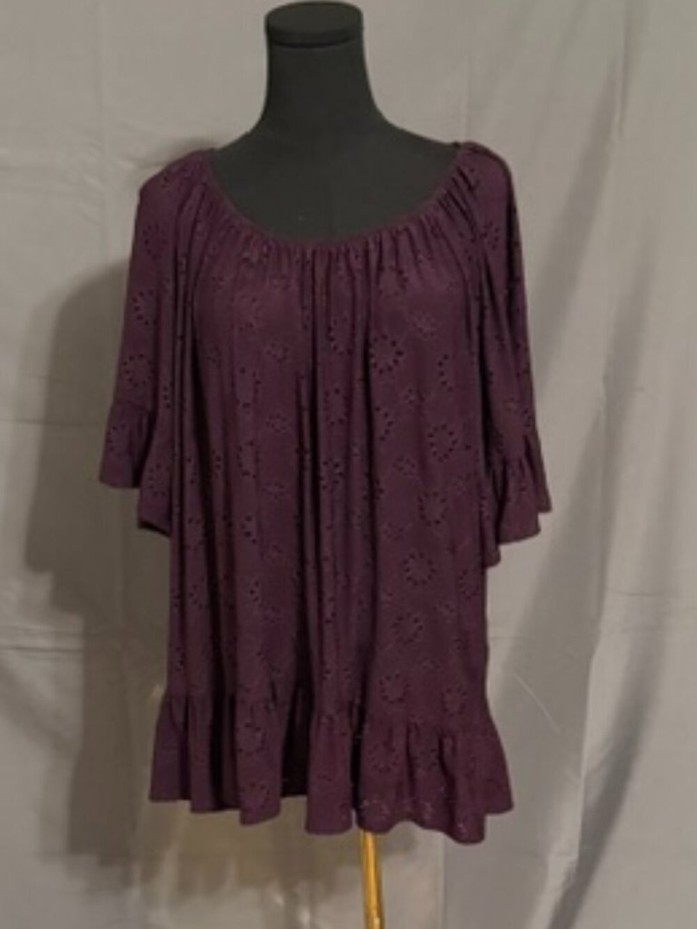 PERCEPTION WOMEN Laser Cut Blouse Size 3X